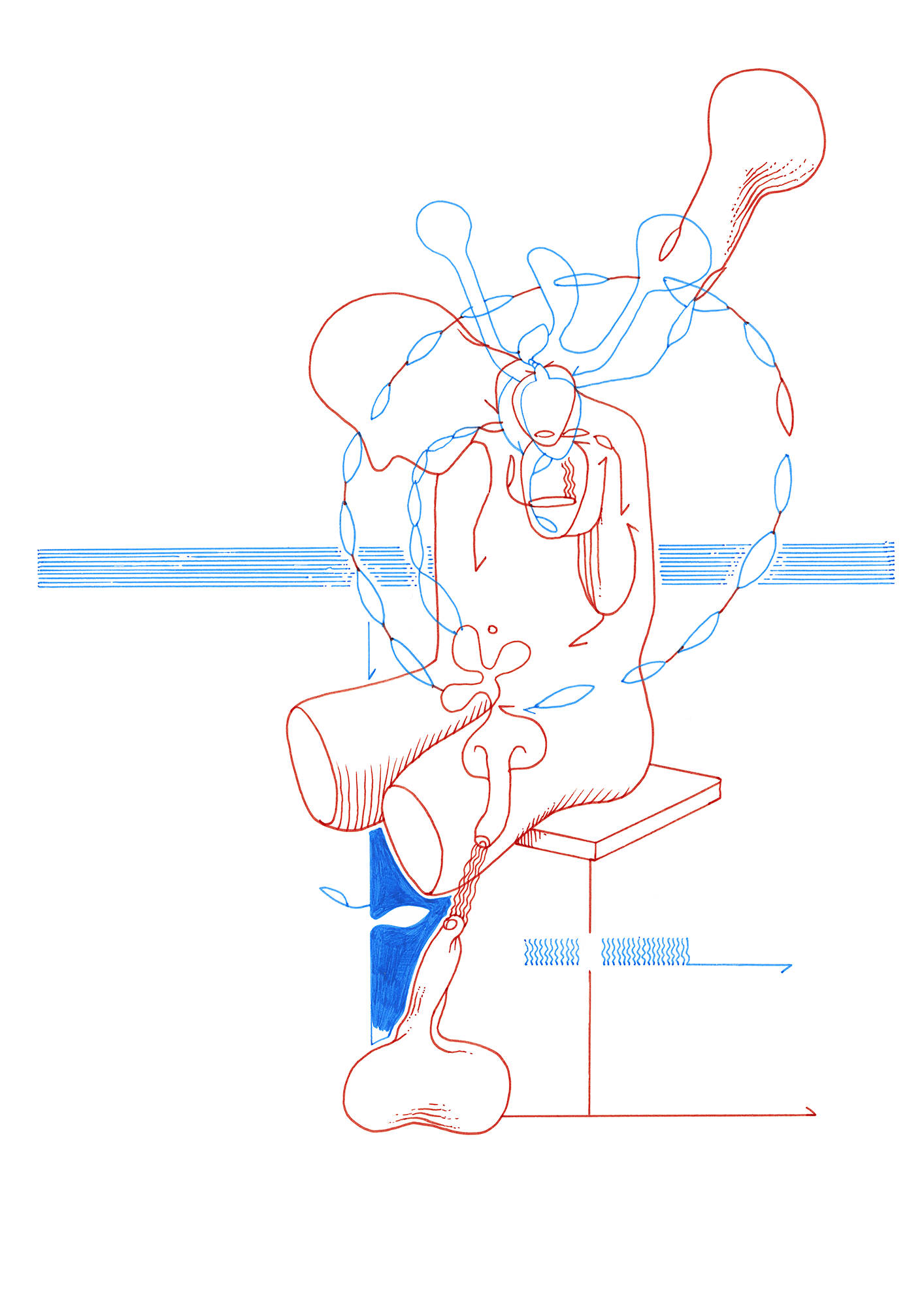 Hannes Kater: Tageszeichnung (Zeichnung/drawing) vom 02.02.2023 (1414 x 2000 Pixel)