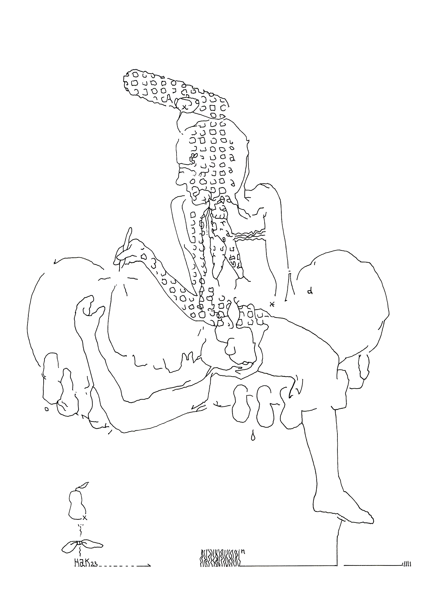 Hannes Kater: Tageszeichnung (Zeichnung/drawing) vom 17.02.2023 (1414 x 2000 Pixel)