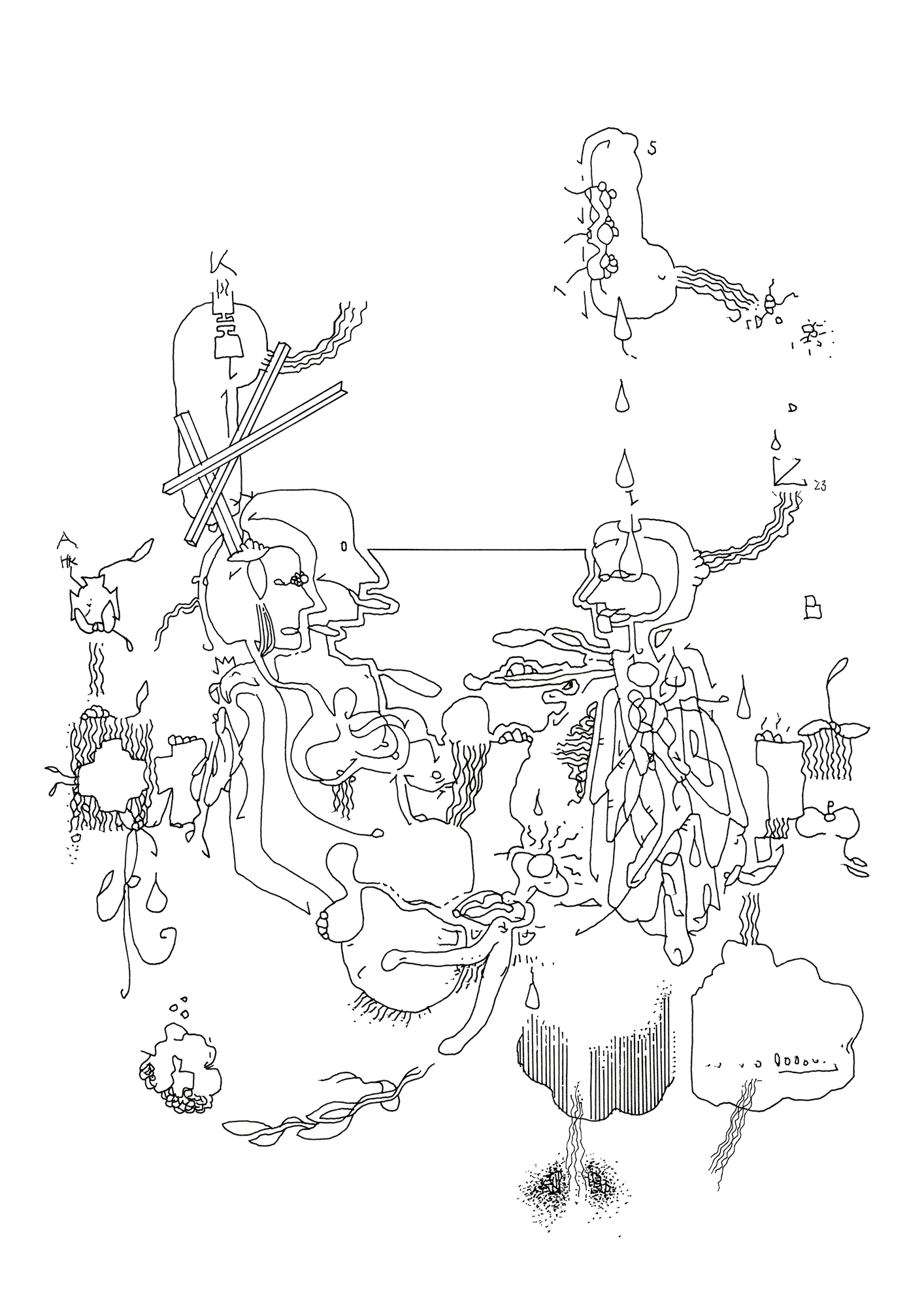 Hannes Kater: Tageszeichnung (Zeichnung/drawing) vom 21.03.2023 (1414 x 2000 Pixel)