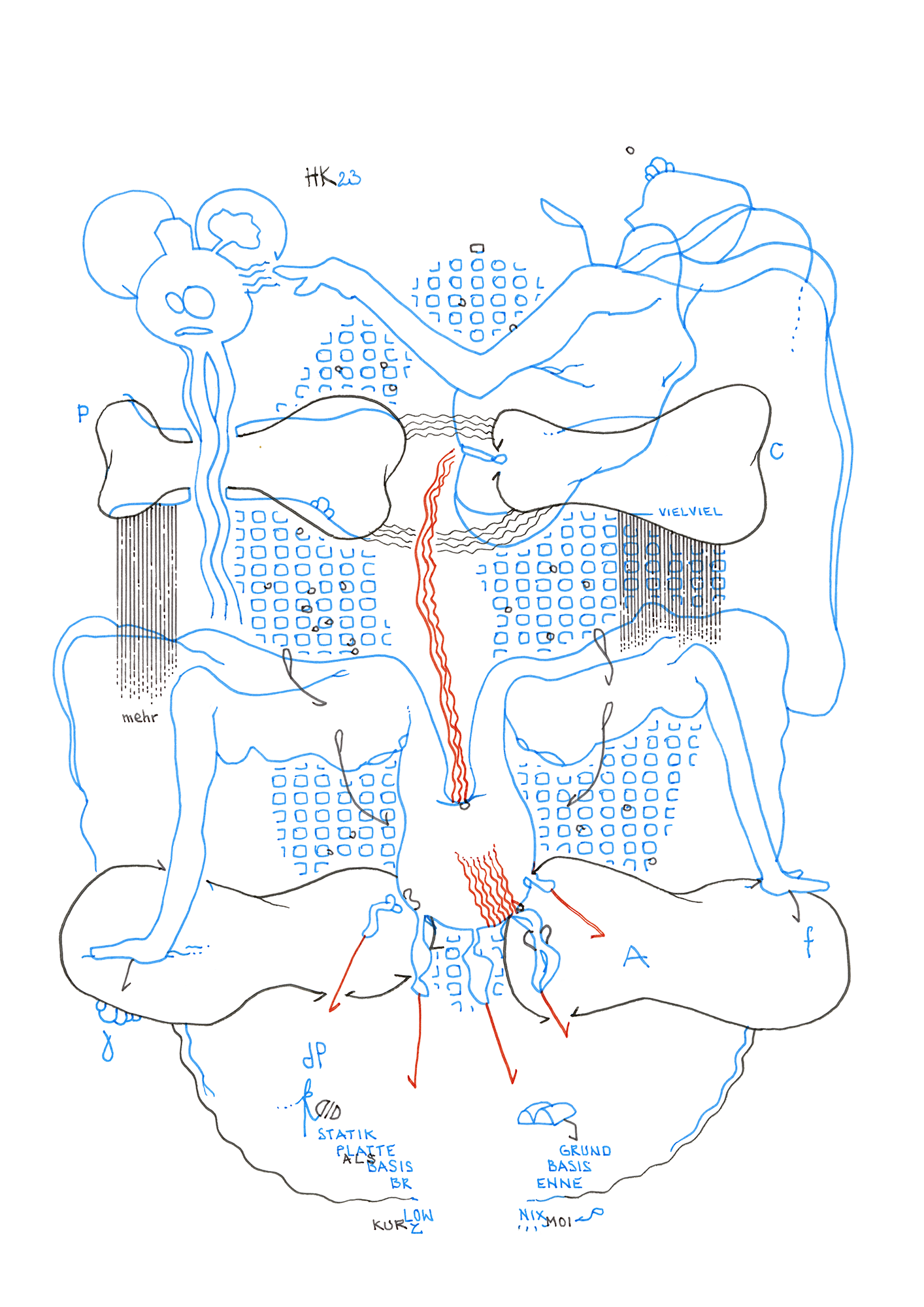 Hannes Kater: Tageszeichnung (Zeichnung/drawing) vom 03.07.2023 (1414 x 2000 Pixel)