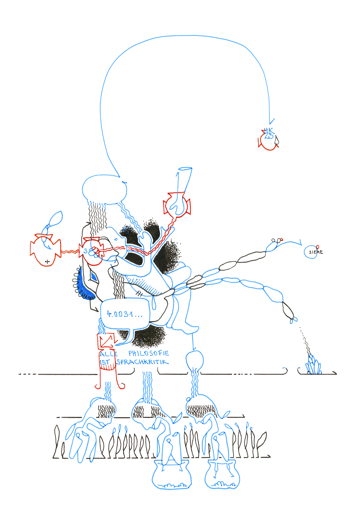 Hannes Kater: Tageszeichnung (Zeichnung/drawing) vom 21.07.2023 (1414 x 2000 Pixel)