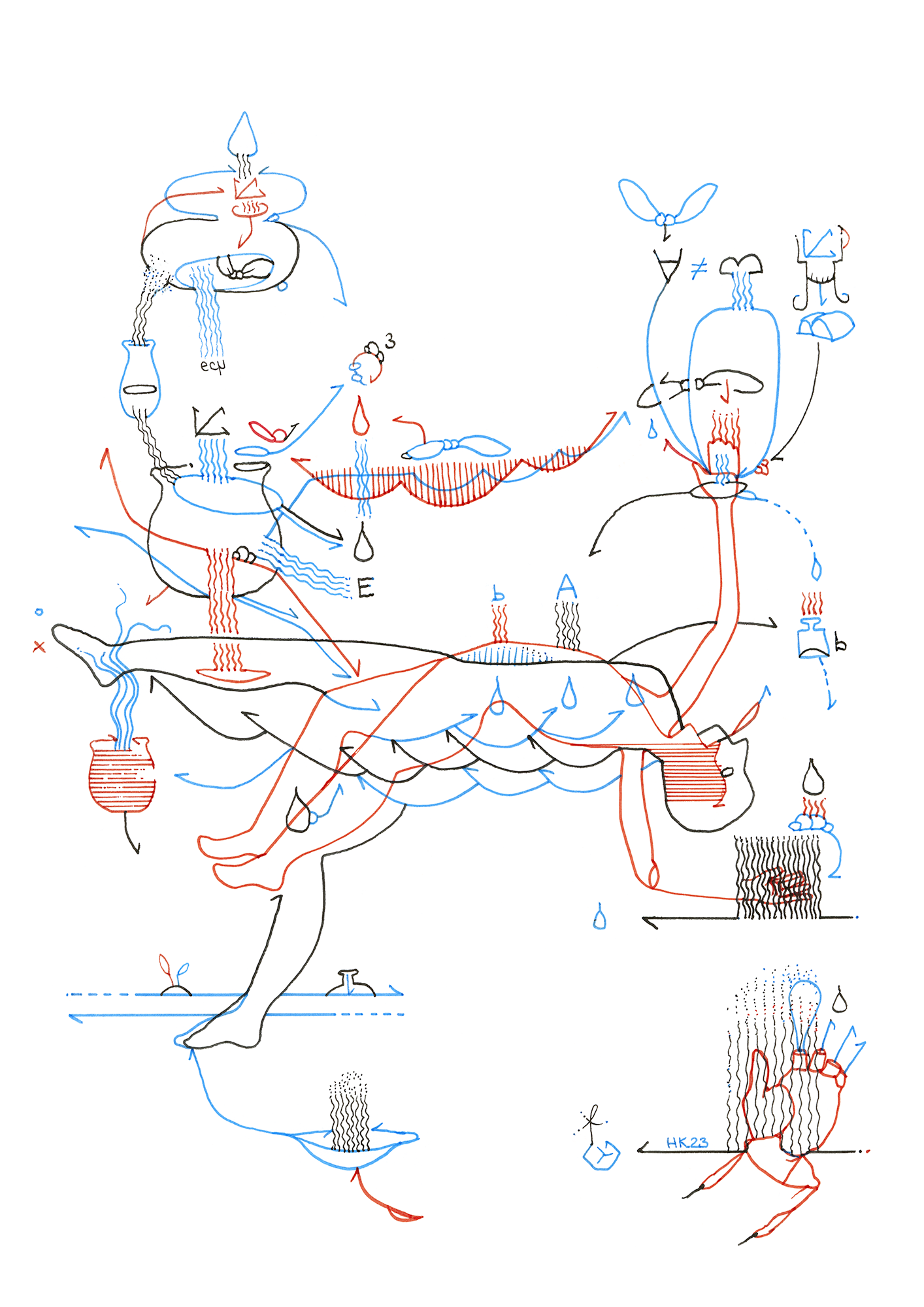 Hannes Kater: Tageszeichnung (Zeichnung/drawing) vom 31.07.2023 (1414 x 2000 Pixel)