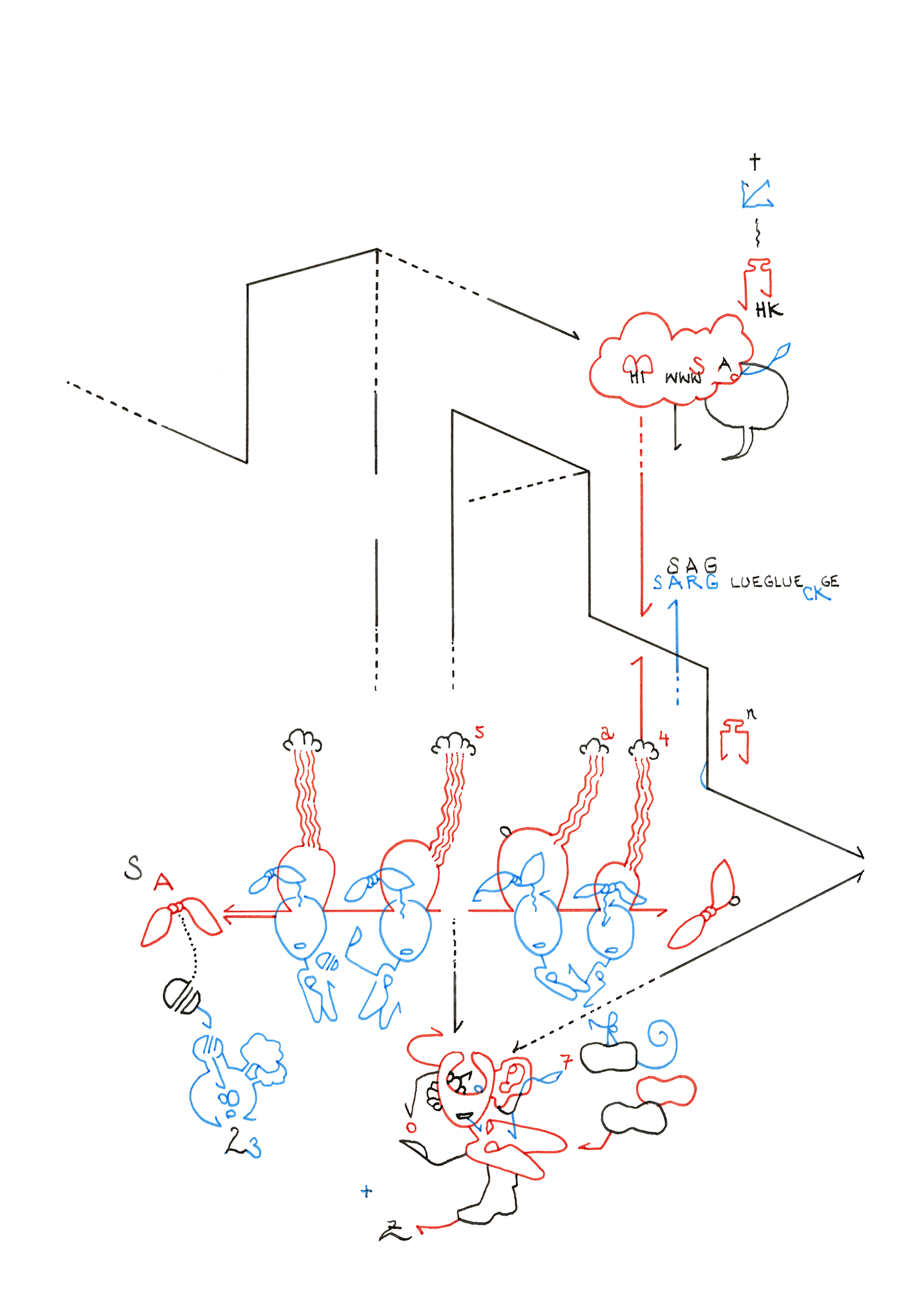 Hannes Kater: Tageszeichnung (Zeichnung/drawing) vom 22.08.2023 (1414 x 2000 Pixel)