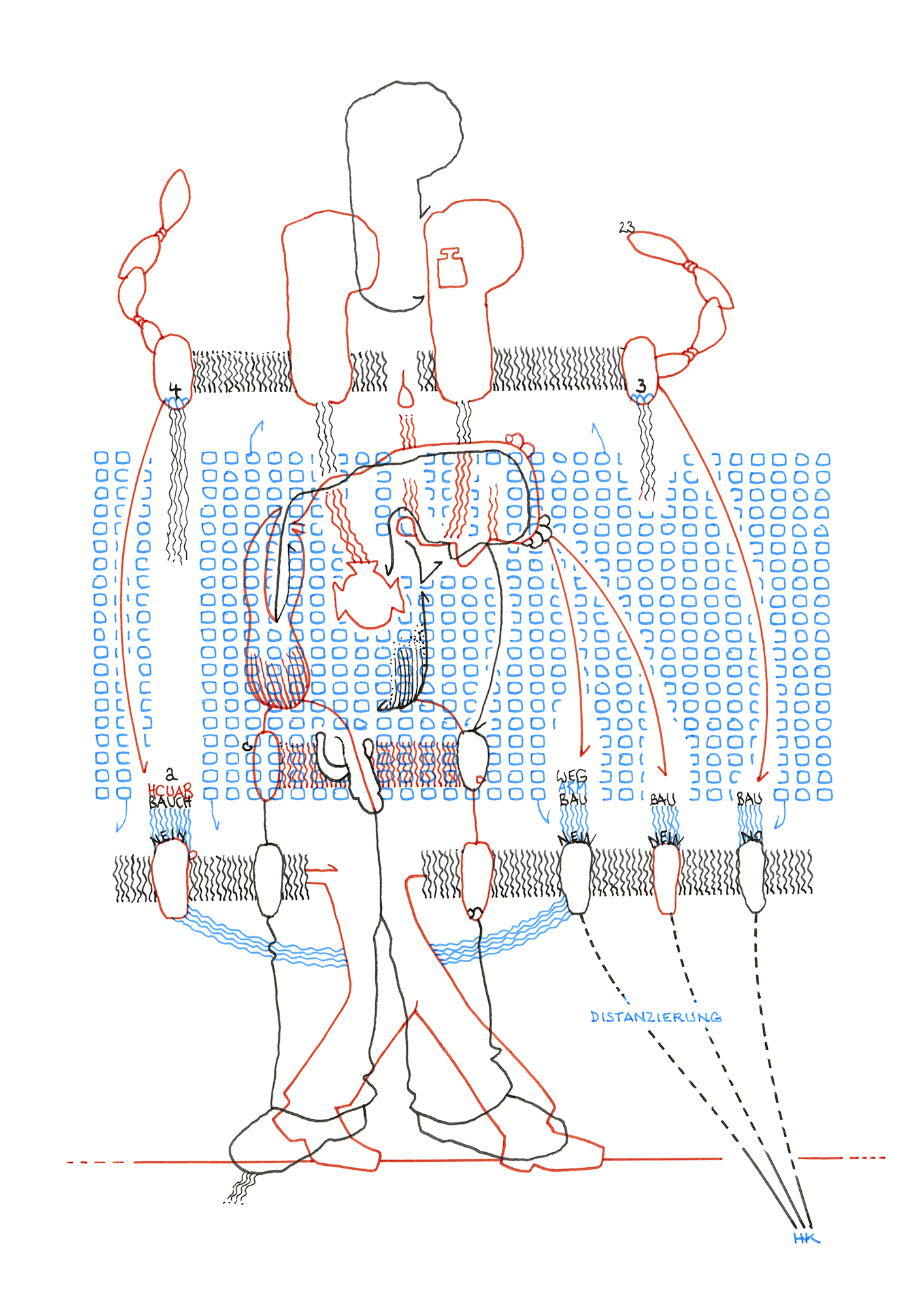 Hannes Kater: Tageszeichnung (Zeichnung/drawing) vom 16.10.2023 (1414 x 2000 Pixel)