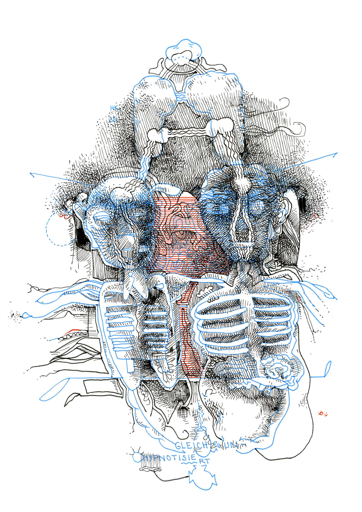 Hannes Kater: Tageszeichnung (Zeichnung/drawing) vom 27.11.2023 (1414 x 2000 Pixel)