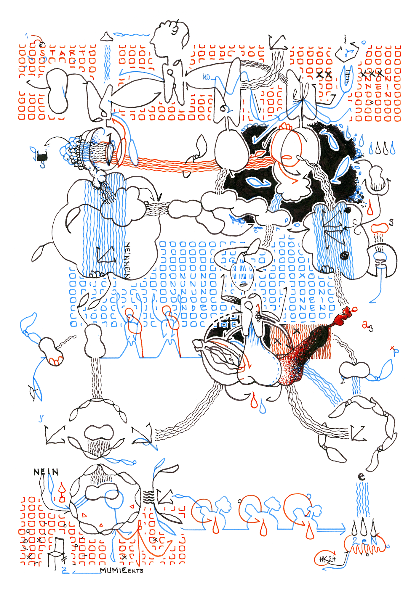 Hannes Kater: Tageszeichnung (Zeichnung/drawing) vom 22.01.2024 (1414 x 2000 Pixel)