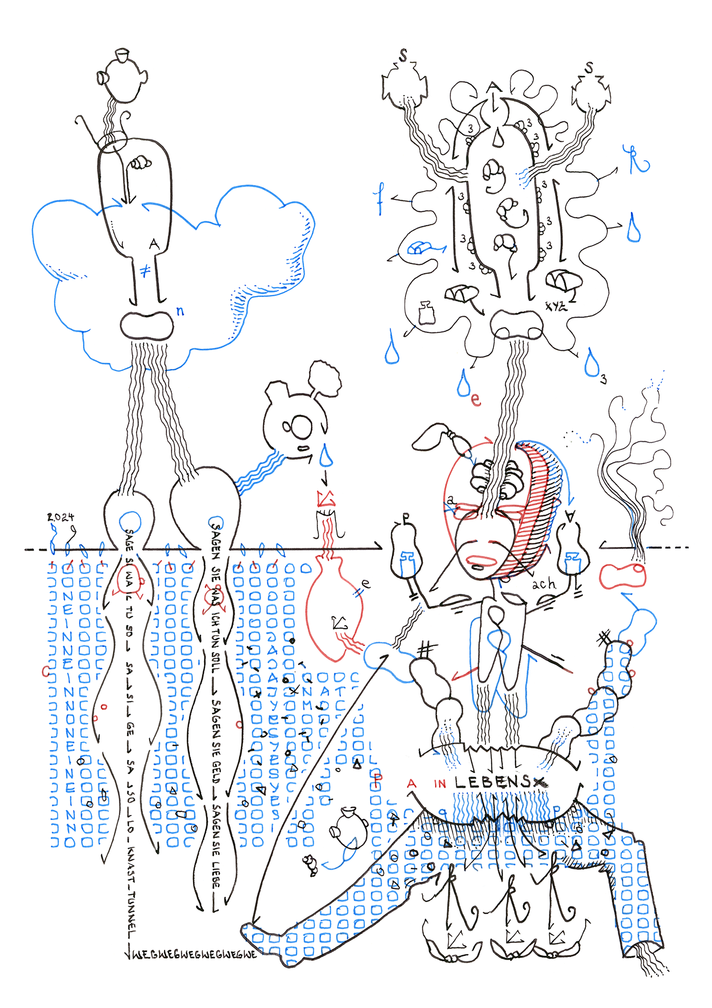 Hannes Kater –Tageszeichnung (Zeichnung/drawing) vom 13.03.2024 (1414 x 2000 Pixel)