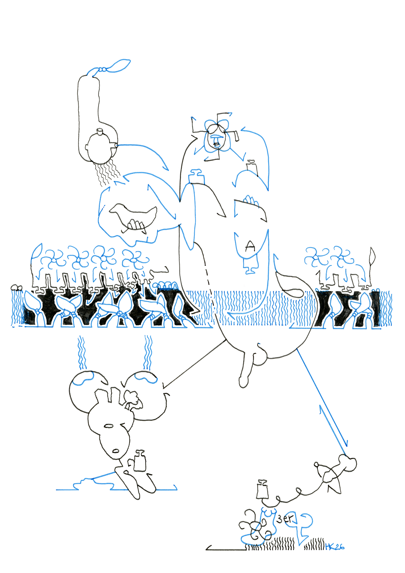 Hannes Kater  Tageszeichnung (Zeichnung/drawing) vom 20.03.2026 (1414 x 2000 Pixel)