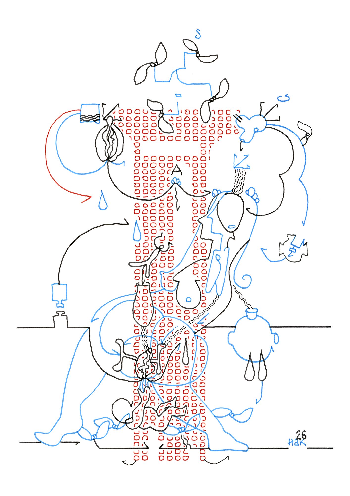 Hannes Kater  Ziehungszeichnung (Zeichnung/drawing) vom 22.10.2026 (1414 x 2000 Pixel)