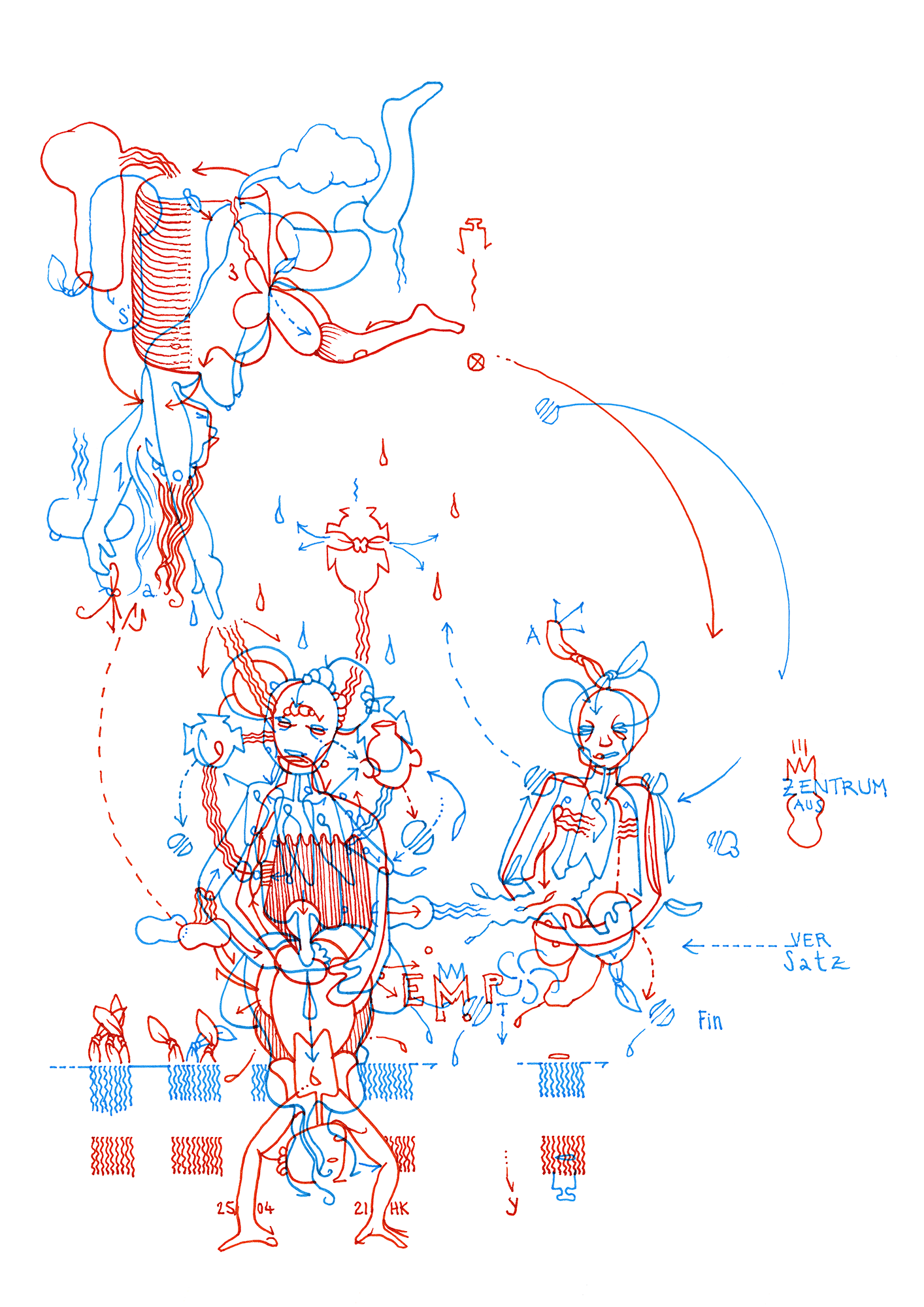 Hannes Kater: Tageszeichnung (Zeichnung/drawing) vom 25.04.2021 (1414 x 2000 Pixel)