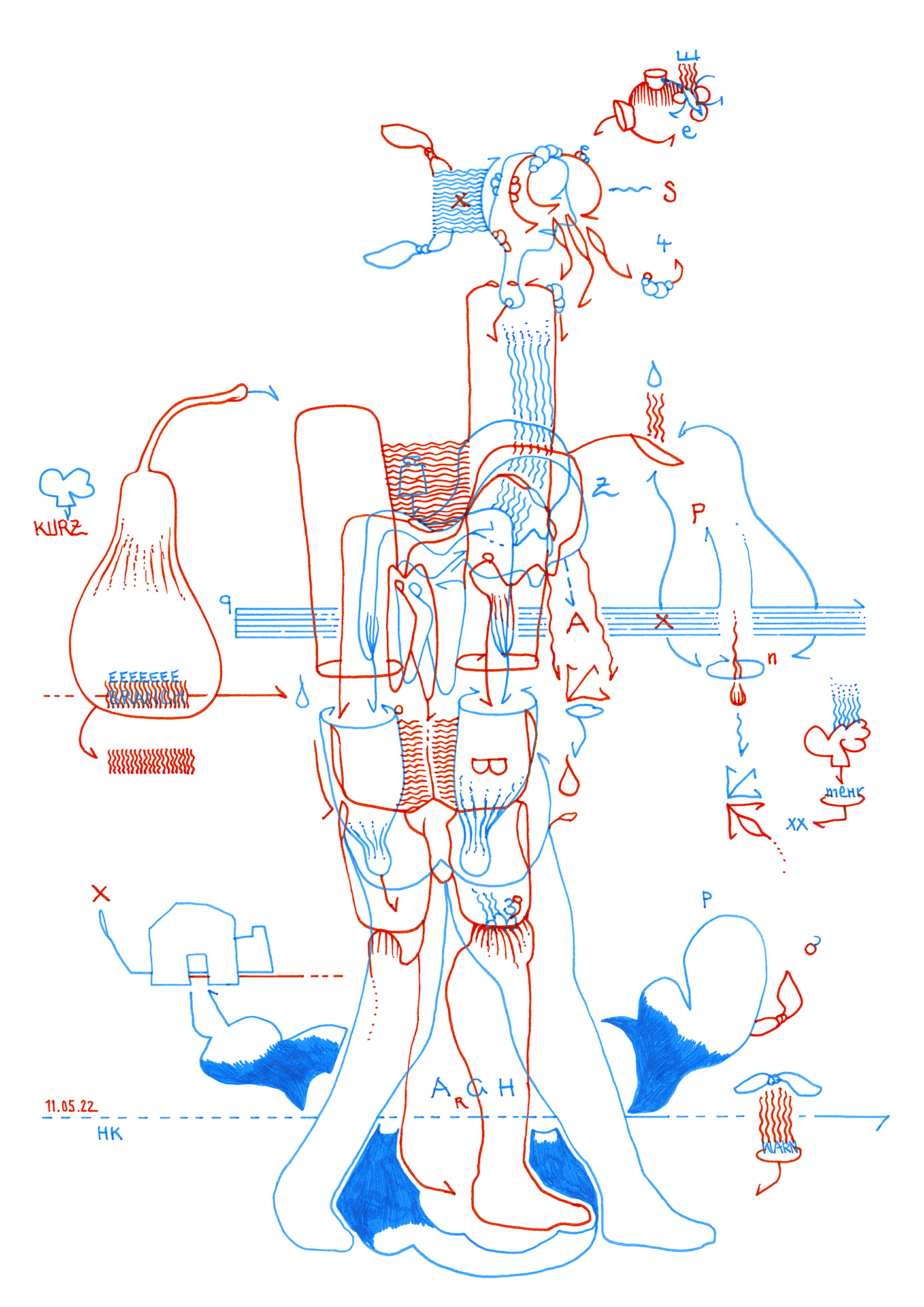 Hannes Kater: Tageszeichnung (Zeichnung/drawing) vom 11.05.2022 (1414 x 2000 Pixel)