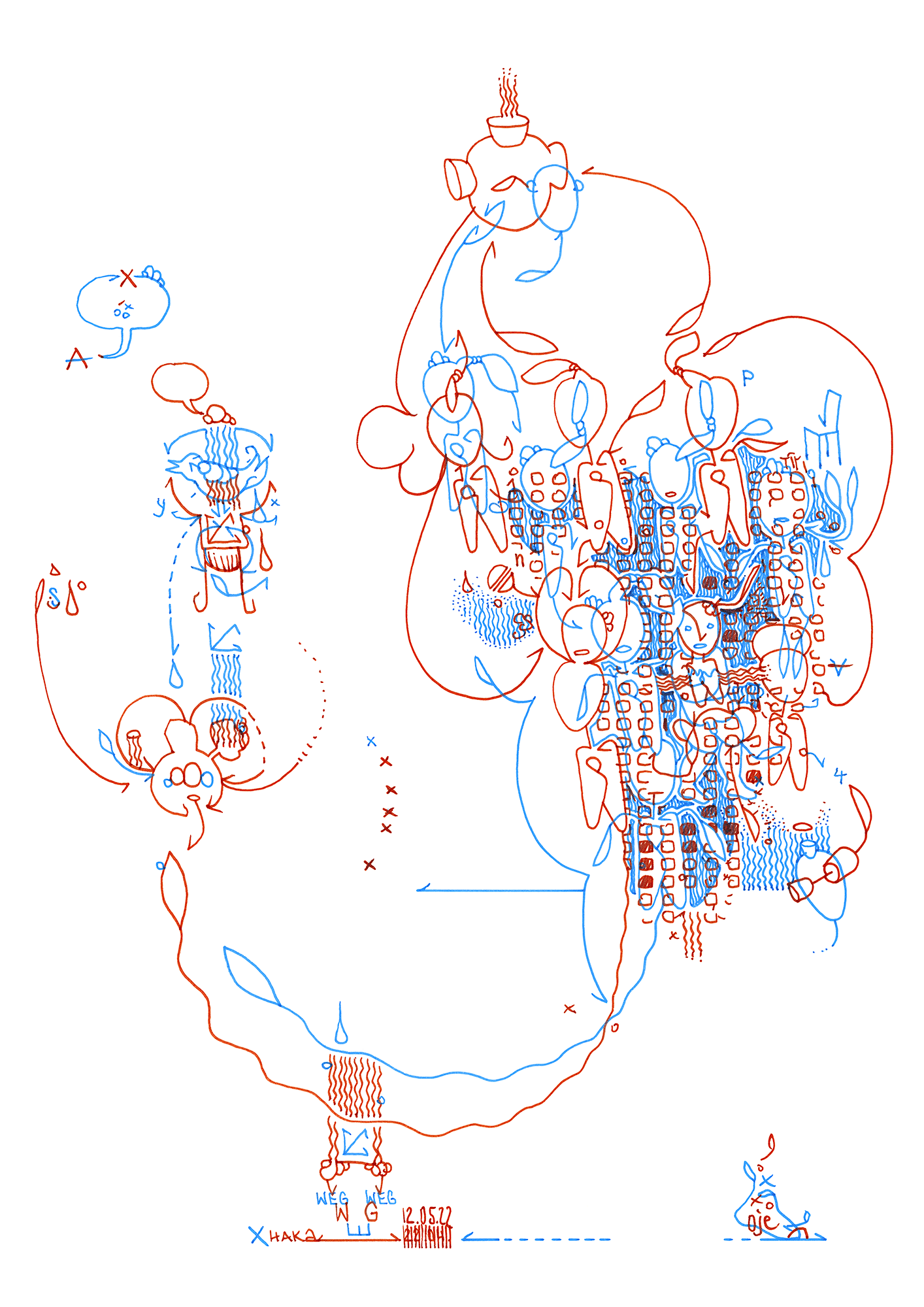 Hannes Kater: Tageszeichnung (Zeichnung/drawing) vom 12.05.2022 (1414 x 2000 Pixel)