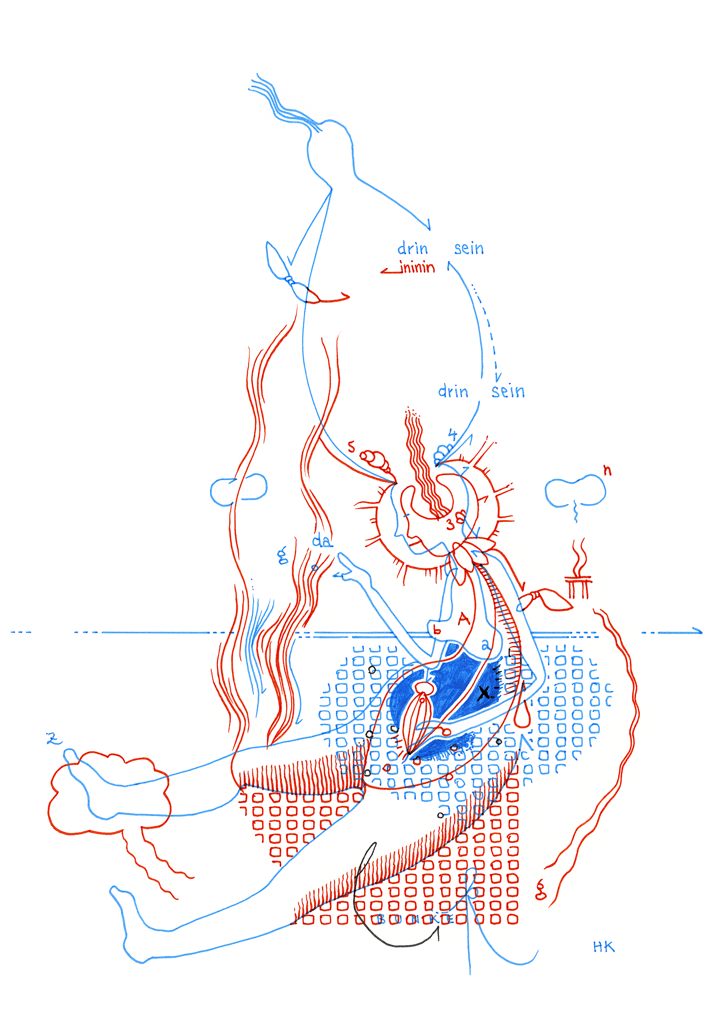 Hannes Kater: Tageszeichnung (Zeichnung/drawing) vom 11.10.2022 (1414 x 2000 Pixel)