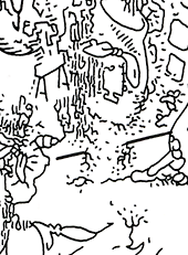 Hannes Kater Detail einer Zeichnung 2025