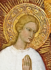 Turino (di) Vanni: Detail aus Vision der heiligen Birgitta (Santa Brigida), spätes 14., oder frühes 15. Jahrhundert