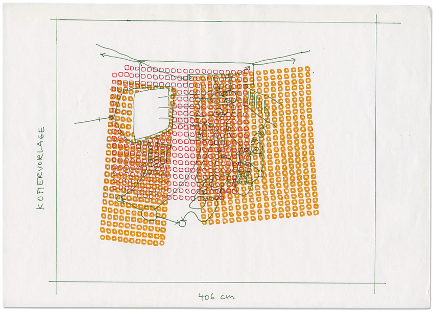 Hannes Kater Entwurf für Wettbewerb der Paramentenwerkstatt Helmstedt, 1996