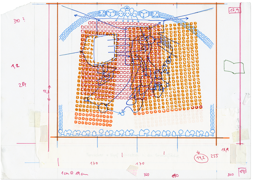 Hannes Kater Entwurf für Wettbewerb der Paramentenwerkstatt Helmstedt, 1999