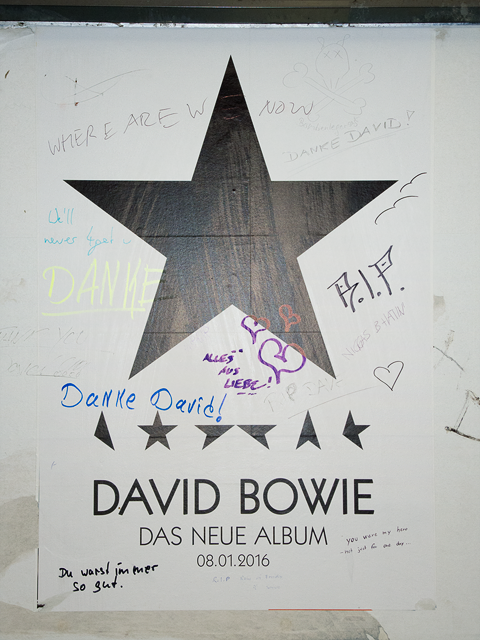 Plakat mit Kommentaren - David Bowie