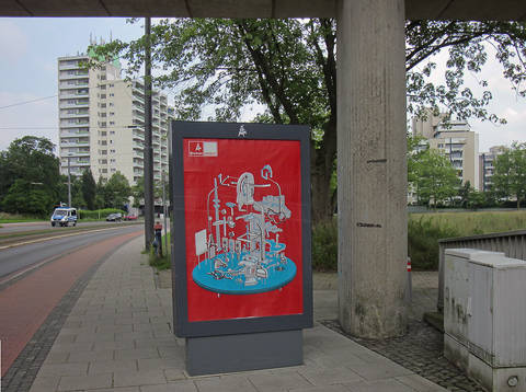 Hannes Katers Beitrag zu: Inside the City eine Open Air Gallery, Bremen 2015 - Foto: Harald Falkenhagen
