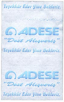 Bon des türkischen Kaufhauses "Adese"